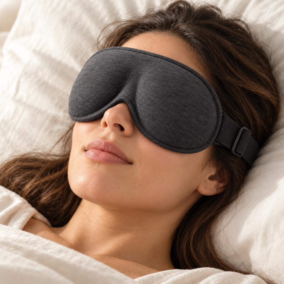Charcoal Contour Sleep Mask with Adjustable Strap