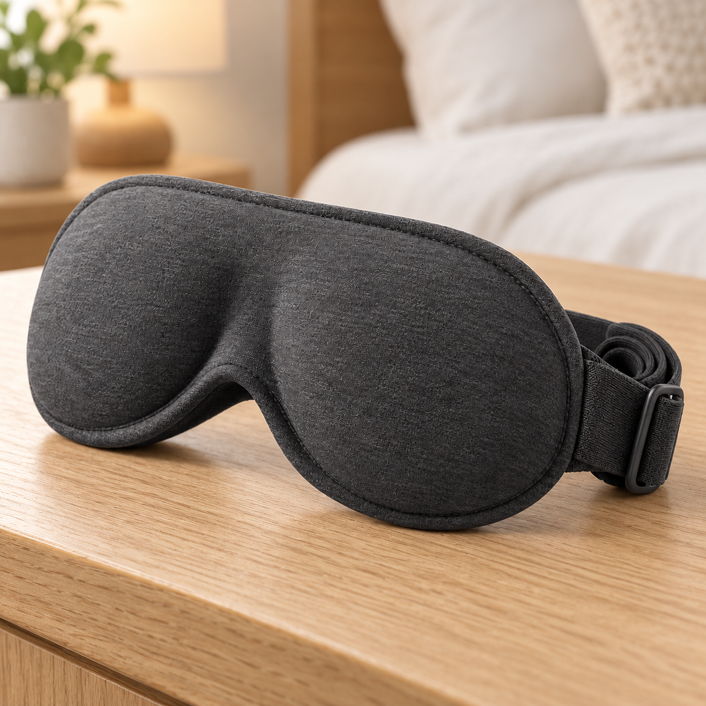 Charcoal Contour Sleep Mask with Adjustable Strap
